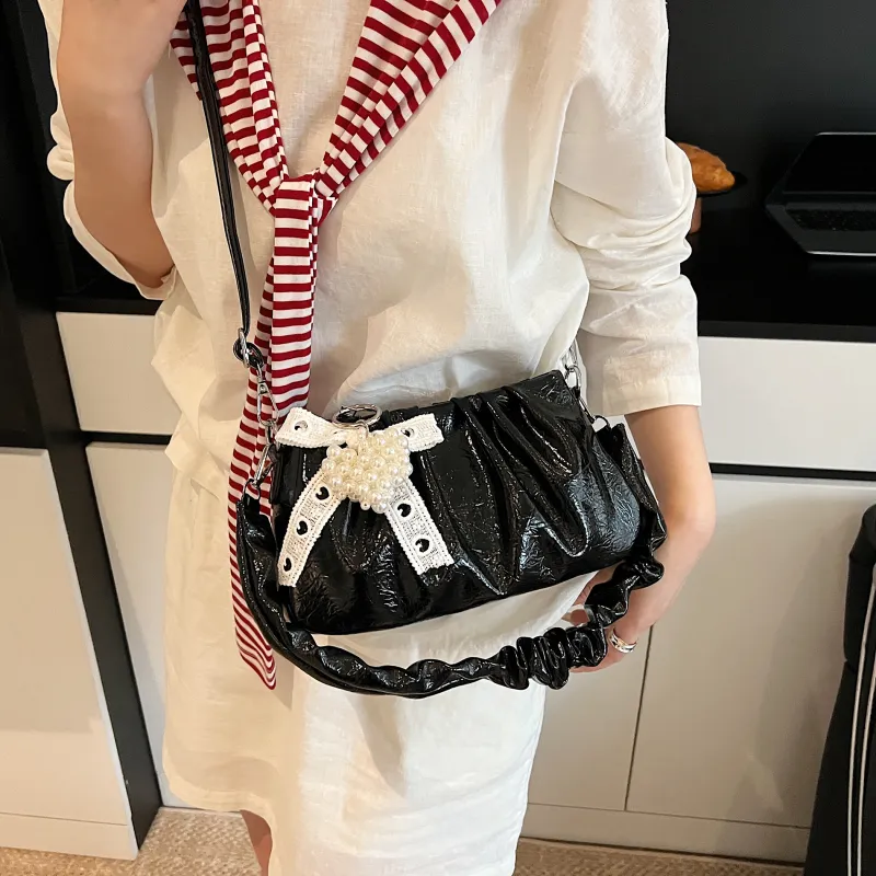 Bansusu PU Shoulder Bag Women's White/Yellow/Black/Pink-1