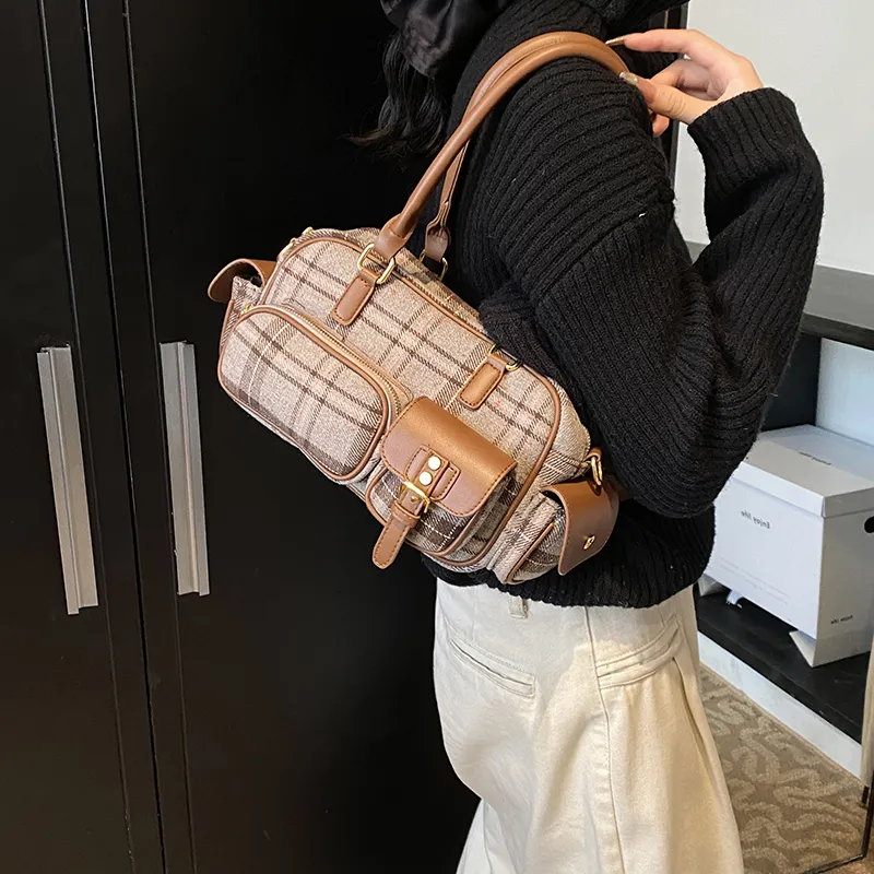 Bansusu PU Crossbody Handbags Regular Women's Brown/Pink-2