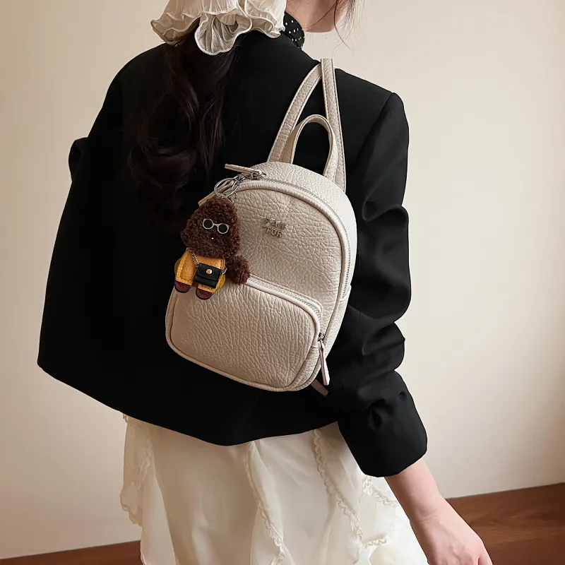 Bansusu PU Backpack Women's White/Yellow/Blue/Black-2