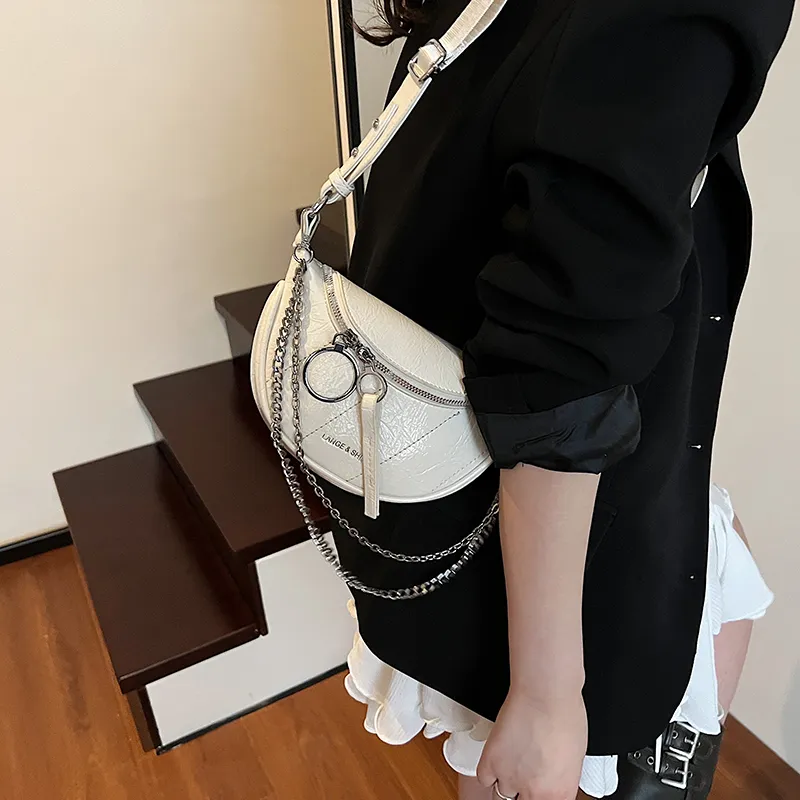 Yi Brigade PU Shoulder Bag Women's Black/White/Silver/Yellow-2