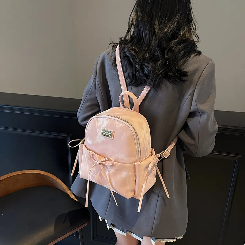 Yi Brigade PU Backpack Regular Women's Ecru/Silver/Pink/Black-11