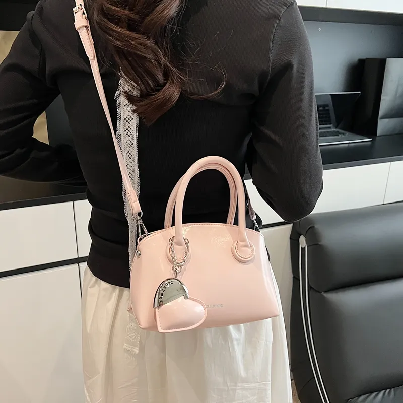 Yi Brigade PU One Shoulder Handbag Women's Black/Ecru/Light Pink/Light Yellow-11