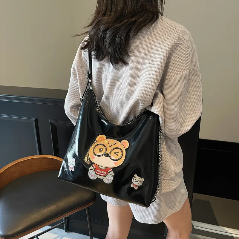 Yi Brigade PU Backpack Regular Women's Black/Ecru/Khaki-12