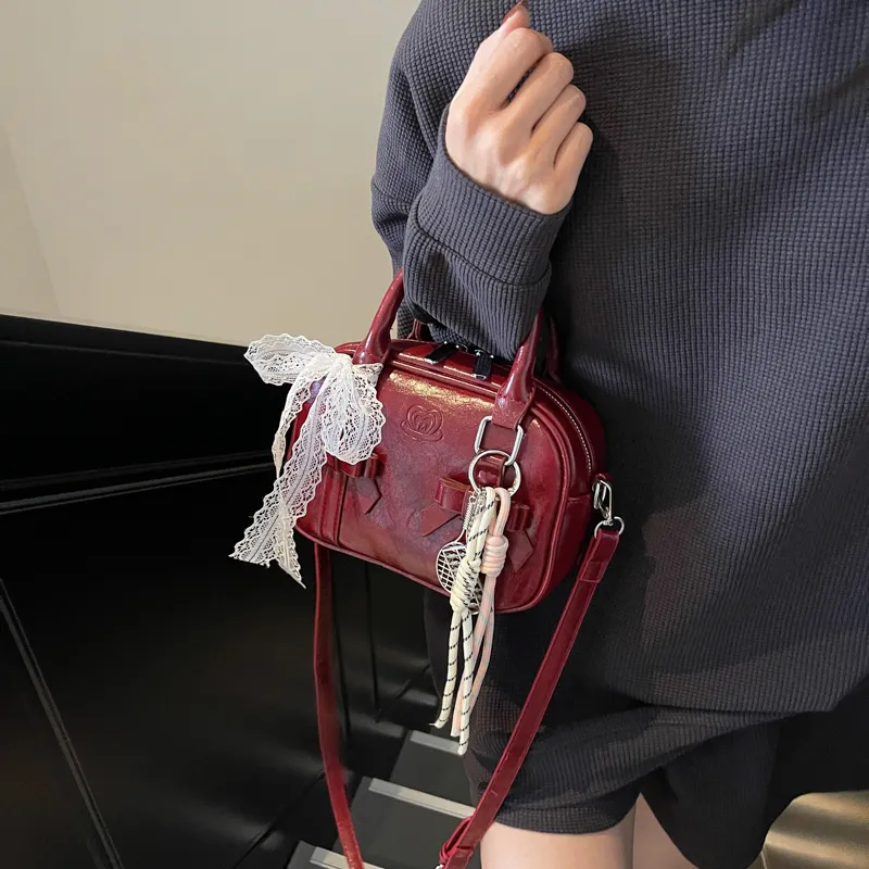 Bansusu PU Handbag Regular Women's Black/Ecru/Burgundy/Yellow/Pink-5