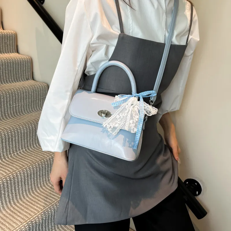 Yi Brigade PU Shoulder Bag, Crossbody Bag, Handbag Women's Pink/White/Blue/Black-14