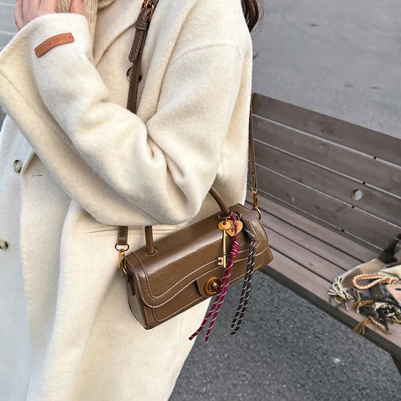 Bansusu PU Handbag Women's Khaki/Coffee/Burgundy/Black-5