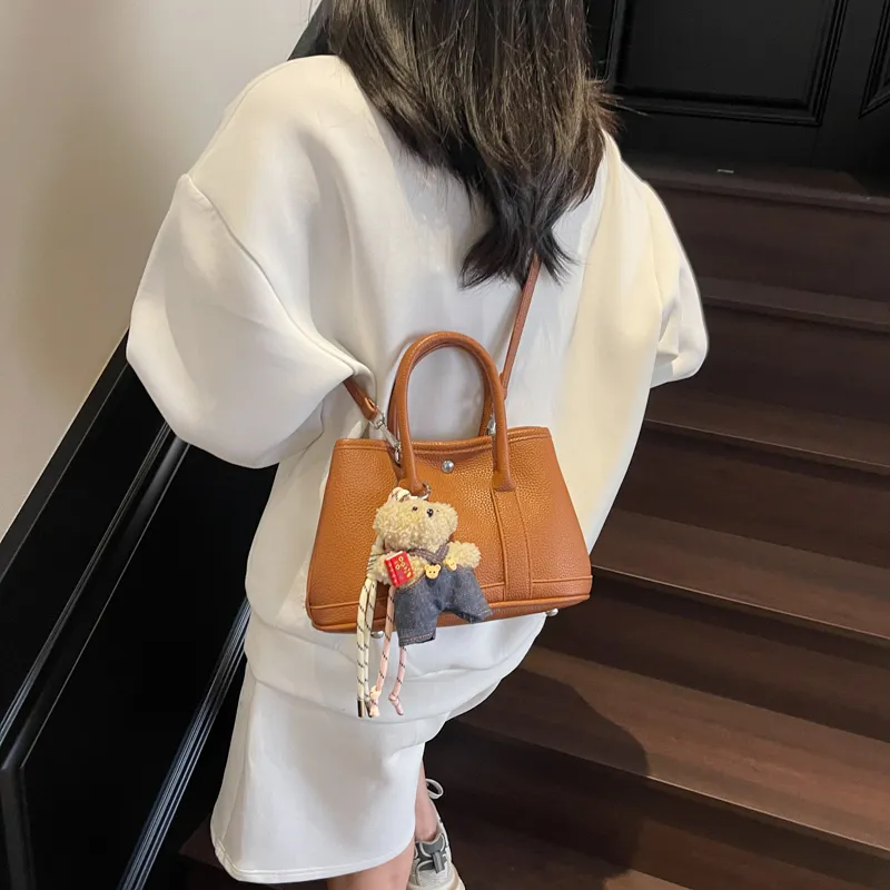 Bansusu PU Handbag Regular Women's White Brown Khaki Pink Red Black Yellow-7