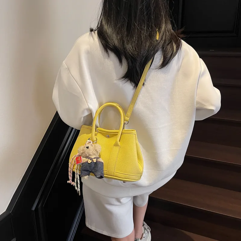 Bansusu PU Handbag Regular Women's White Brown Khaki Pink Red Black Yellow-26