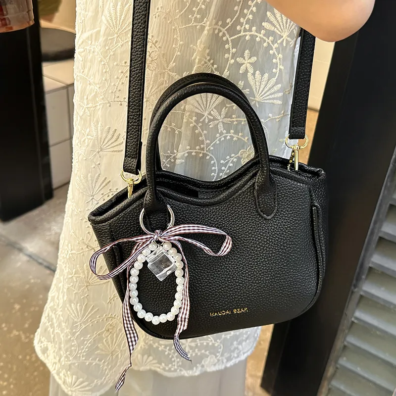 Bansusu PU One Shoulder Handbag Women's White/Black/Pink/Khaki-5