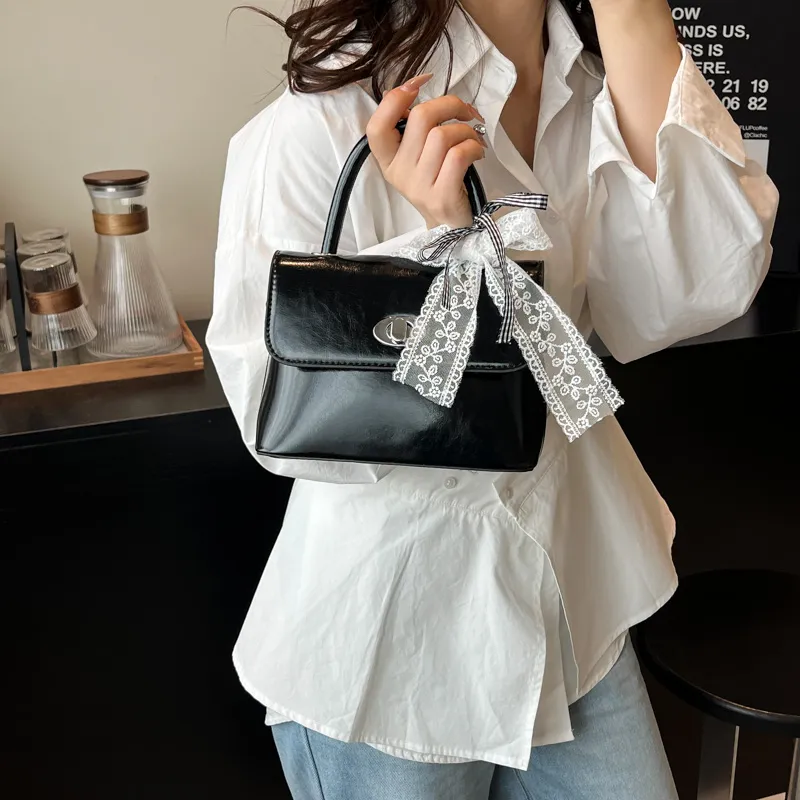 Yi Brigade PU Shoulder Bag, Crossbody Bag, Handbag Women's Pink/White/Blue/Black-11