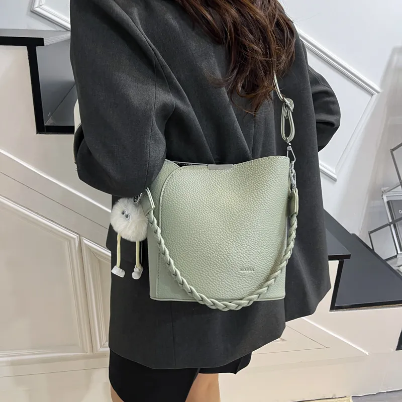 Bansusu PU Bucket Bag, Shoulder Bag Women's Multicolor-15