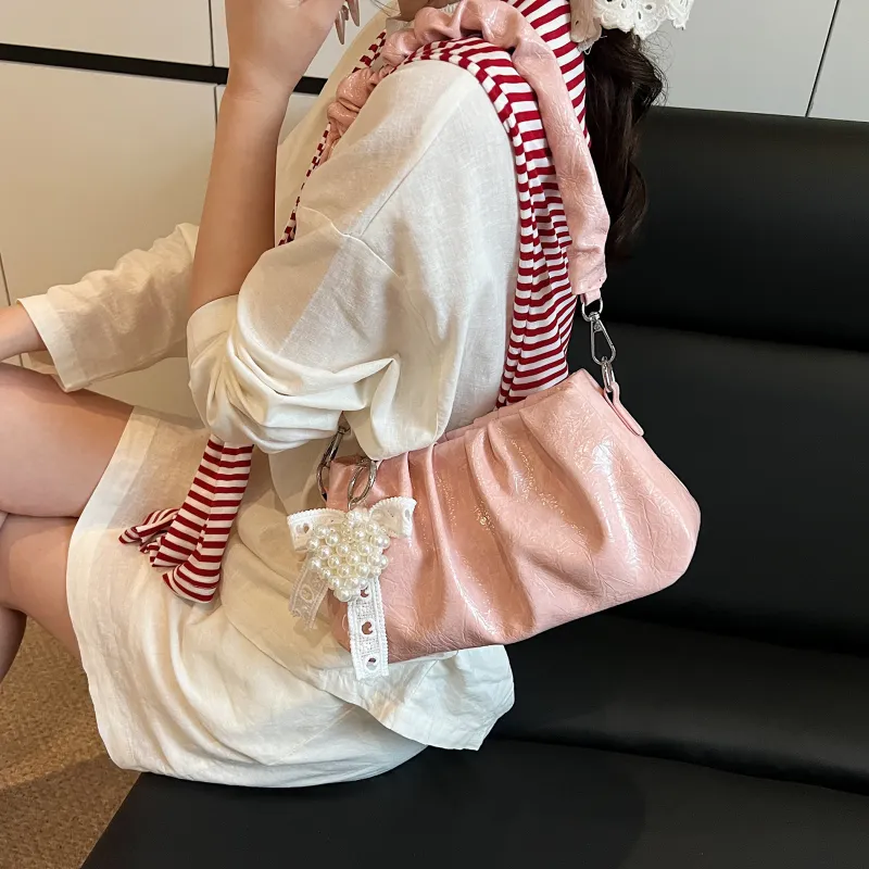 Bansusu PU Shoulder Bag Women's White/Yellow/Black/Pink-10