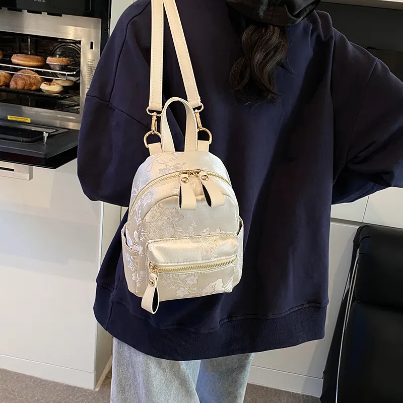 Yi Brigade PU Backpack Regular Women's Pink/White-7