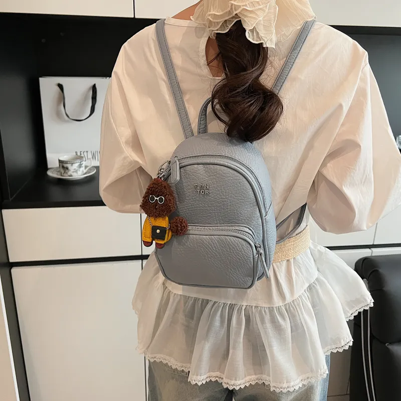 Bansusu PU Backpack Women's White/Yellow/Blue/Black-10