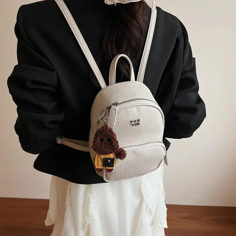 Bansusu PU Backpack Women's White/Yellow/Blue/Black-3