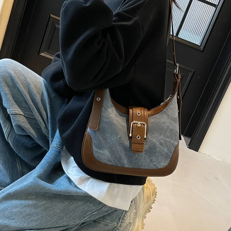 Yi Brigade PU Handbag Shoulder Bag Regular Women's Dark Tea/Ecru/Denim Blue/Coffee-3