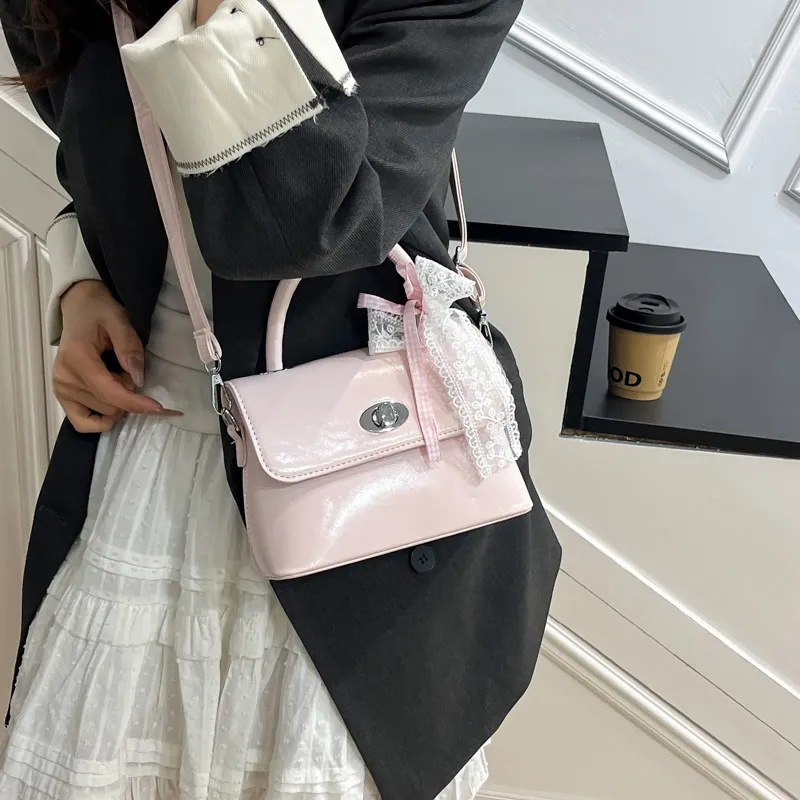Yi Brigade PU Shoulder Bag, Crossbody Bag, Handbag Women's Pink/White/Blue/Black-2