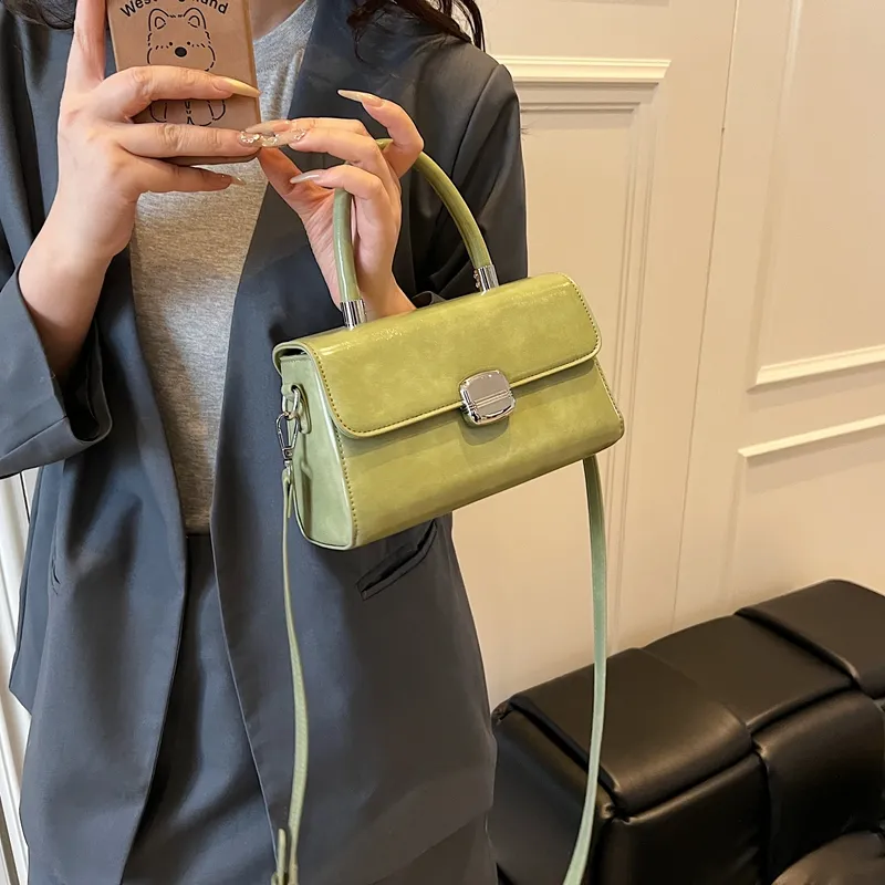 Bansusu PU Handbag Women's Black/Pink/Green/Khaki/Ecru-11