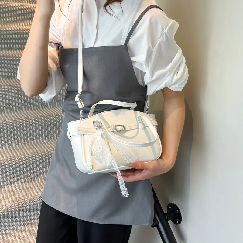 Yi Brigade PU One Shoulder Handbag Women's Blue/Pink/White/Black-9