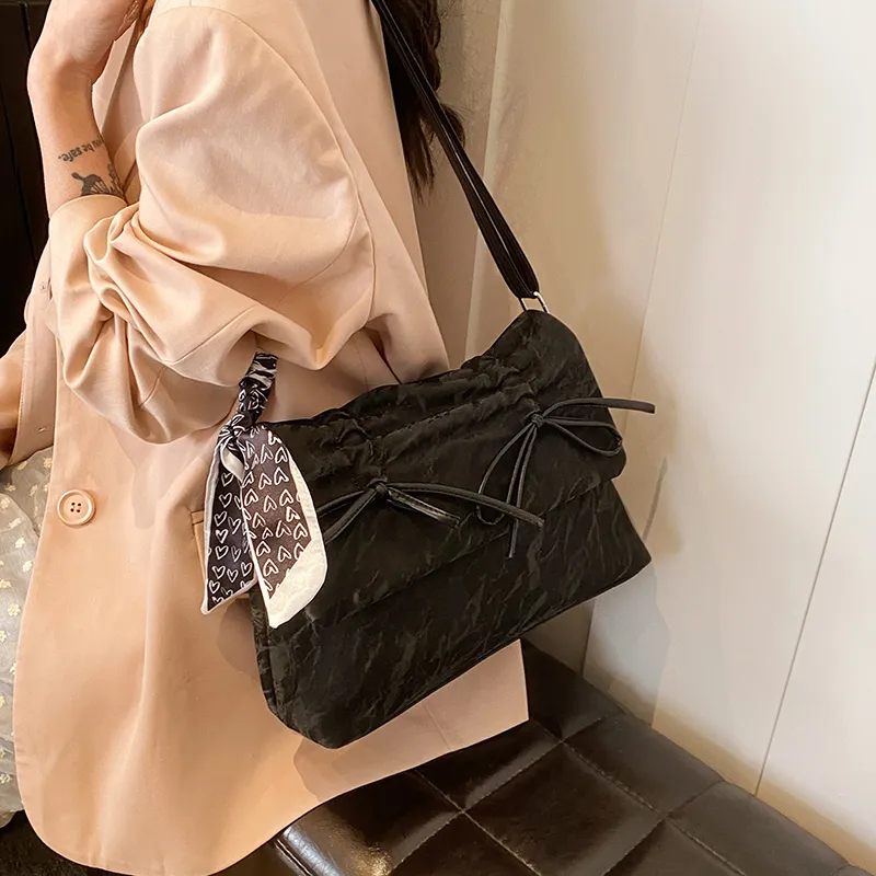 Yi Brigade PU Shoulder Bag Women's Swan White/Ballet Pink/Versatile Black-11