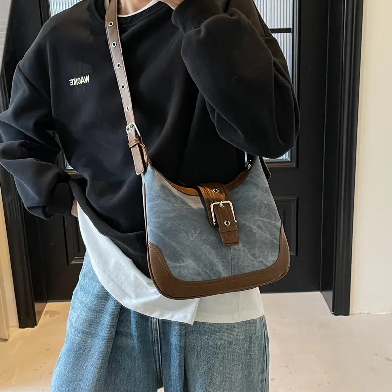 Yi Brigade PU Handbag Shoulder Bag Regular Women's Dark Tea/Ecru/Denim Blue/Coffee-1