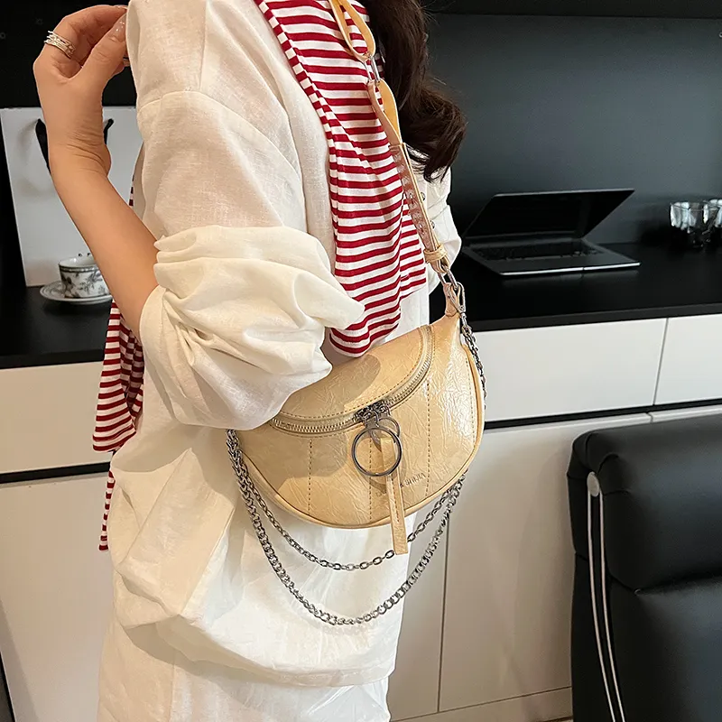 Yi Brigade PU Shoulder Bag Women's Black/White/Silver/Yellow-15