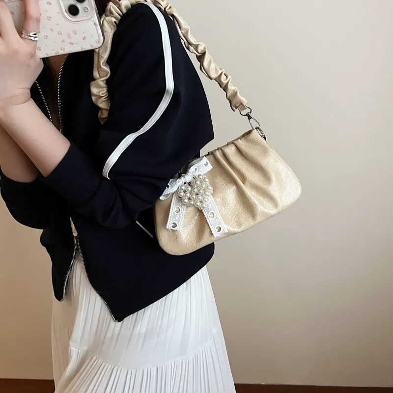 Bansusu PU Shoulder Bag Women's White/Yellow/Black/Pink-15