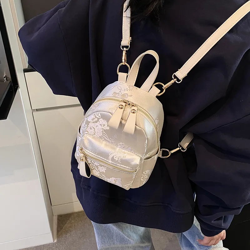 Yi Brigade PU Backpack Regular Women's Pink/White-5