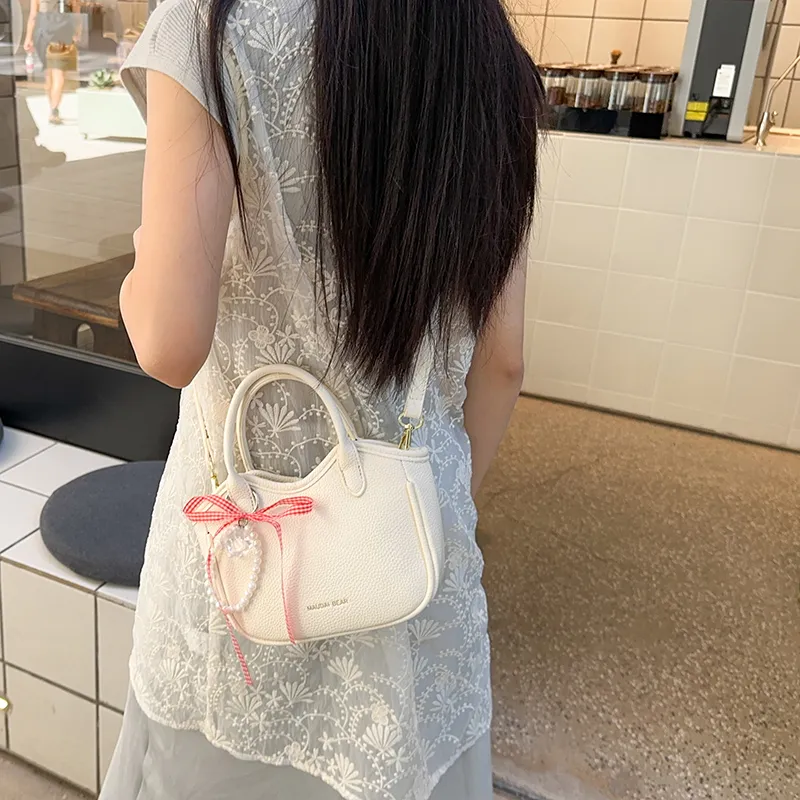 Bansusu PU One Shoulder Handbag Women's White/Black/Pink/Khaki-3