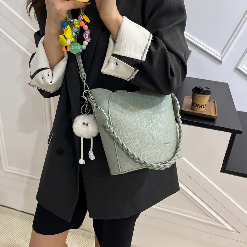 Bansusu PU Bucket Bag, Shoulder Bag Women's Multicolor-14