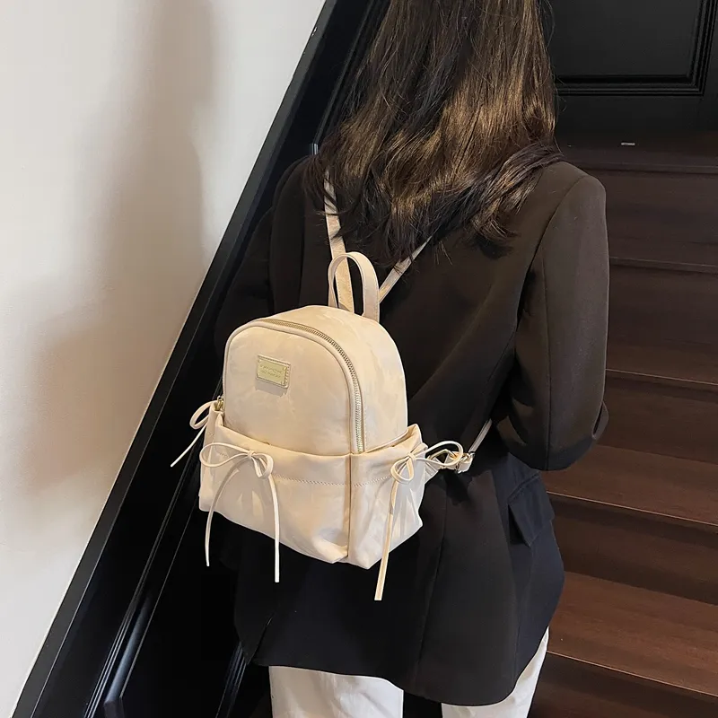 Yi Brigade PU Backpack Regular Women's Ecru/Silver/Pink/Black-2