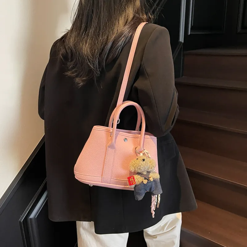 Bansusu PU Handbag Regular Women's White Brown Khaki Pink Red Black Yellow-15