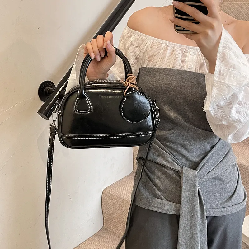 Yi Brigade PU One Shoulder Handbag Women's Black/White/Yellow/Blue-5