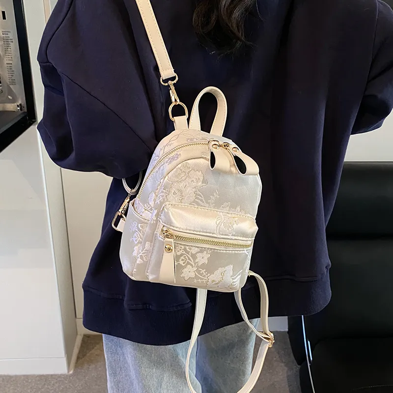 Yi Brigade PU Backpack Regular Women's Pink/White-6