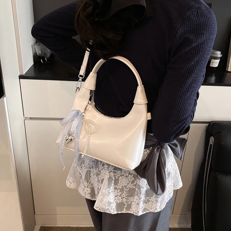 Bansusu PU Shoulder Bag Crossbody Bag Handbag Regular Women's White/Silver/Pink/Black-3