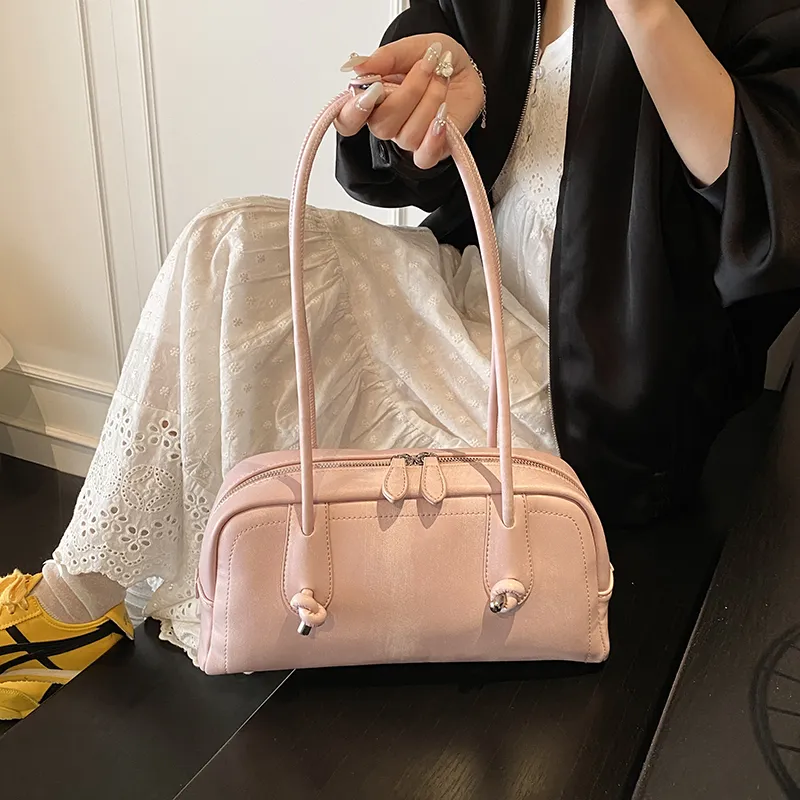 Yi Brigade PU Shoulder Bag Women's Pink/Yellow/Black/Green/White-9