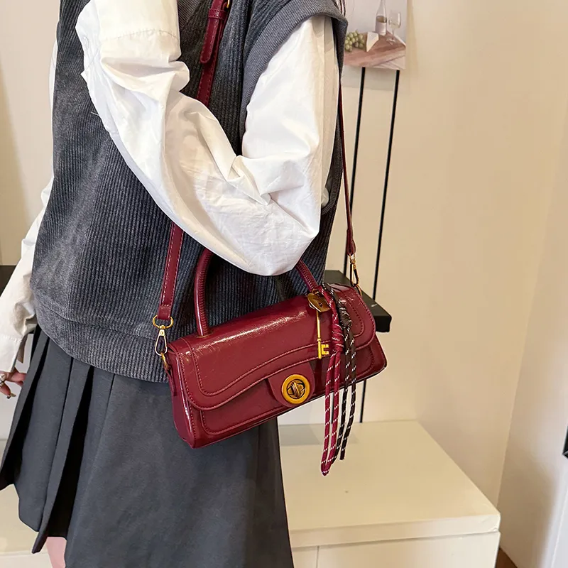 Bansusu PU Handbag Women's Khaki/Coffee/Burgundy/Black-8