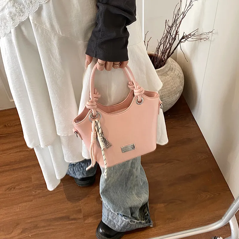 Bansusu PU Handbag Regular Women's Ecru/Yellow/Pink/Blue/Black-9