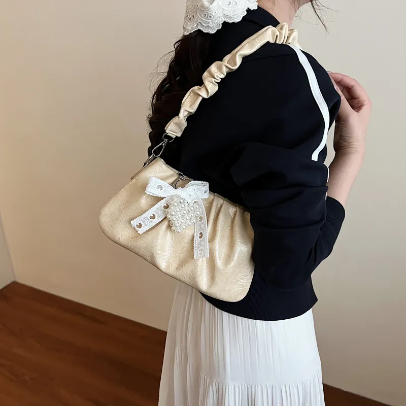 Bansusu PU Shoulder Bag Women's White/Yellow/Black/Pink-14