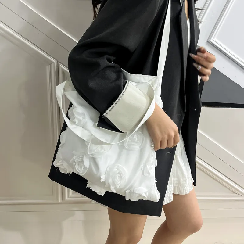 Yi Brigade Nylon Fabric Shoulder Bag Regular Women's White-3
