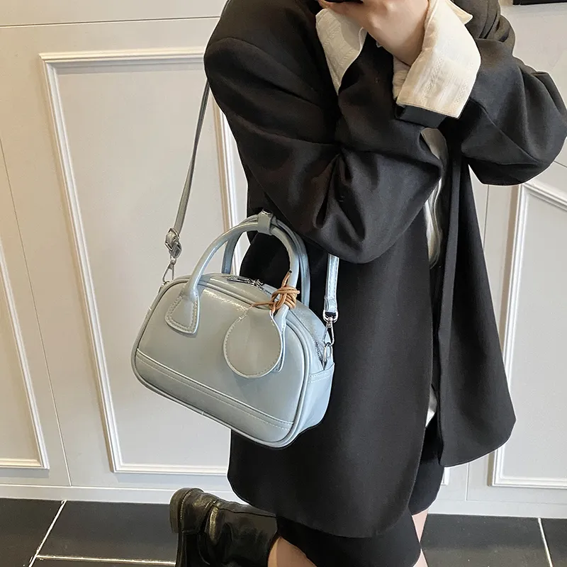 Yi Brigade PU One Shoulder Handbag Women's Black/White/Yellow/Blue-10