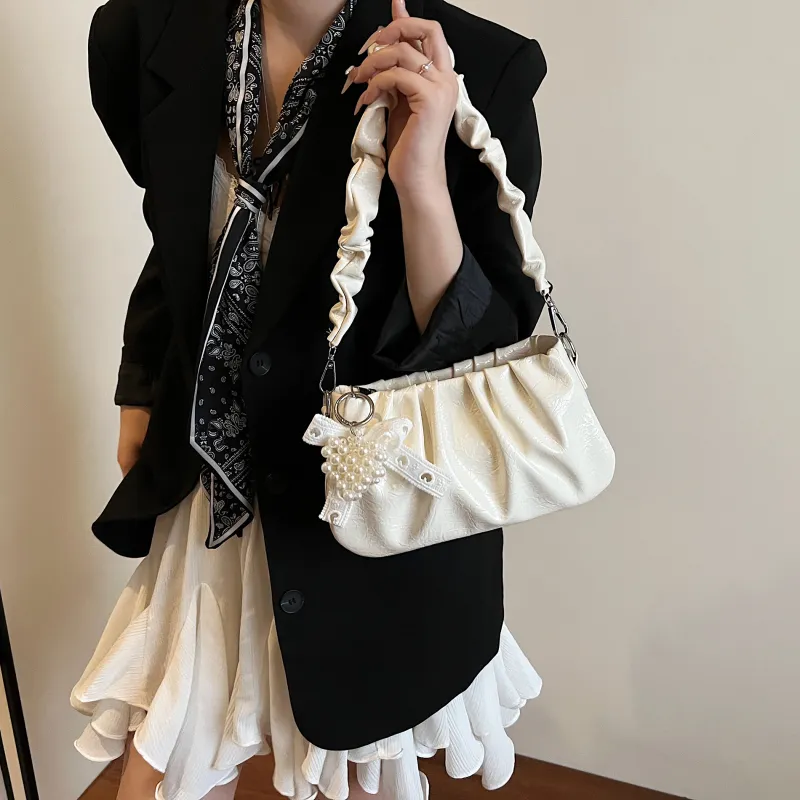 Bansusu PU Shoulder Bag Women's White/Yellow/Black/Pink-5