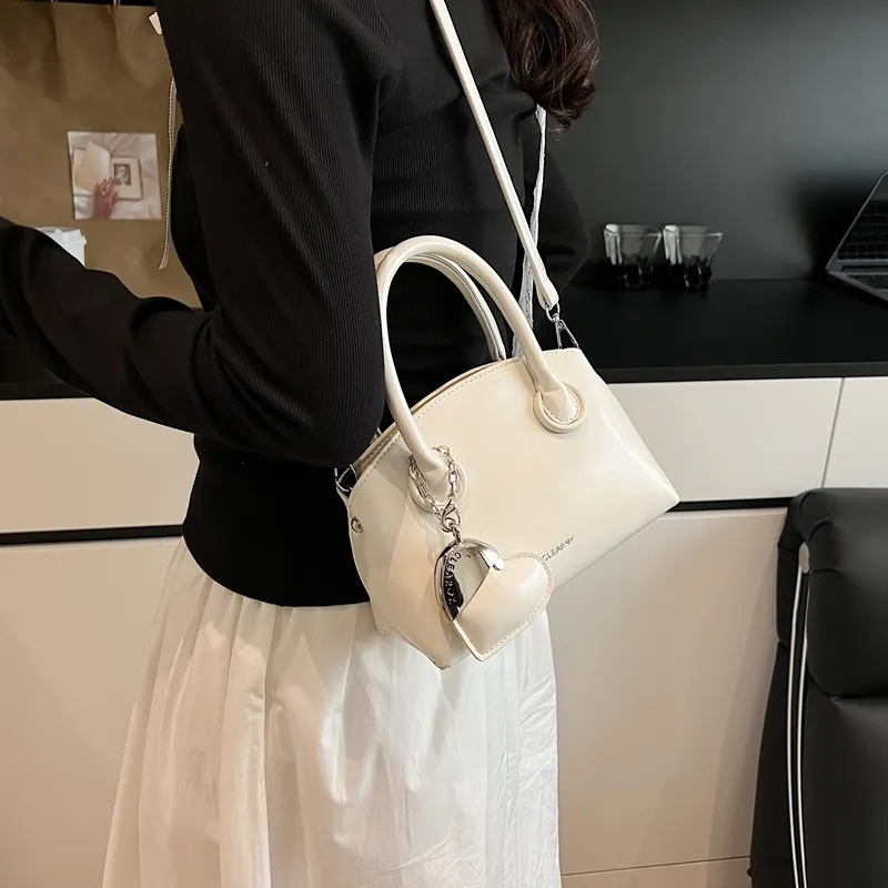 Yi Brigade PU One Shoulder Handbag Women's Black/Ecru/Light Pink/Light Yellow-6
