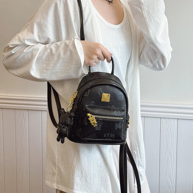 Yi Brigade PU Backpack Women's White/Pink/Brown/Black-14