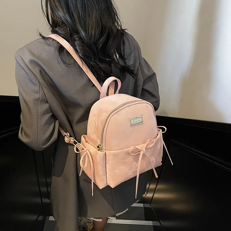 Yi Brigade PU Backpack Regular Women's Ecru/Silver/Pink/Black-10