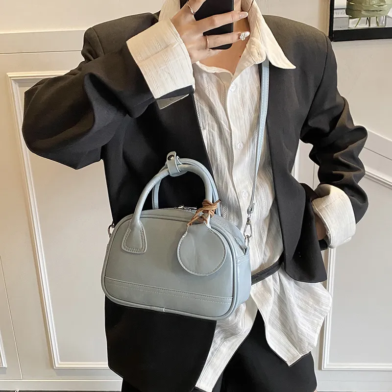 Yi Brigade PU One Shoulder Handbag Women's Black/White/Yellow/Blue-11