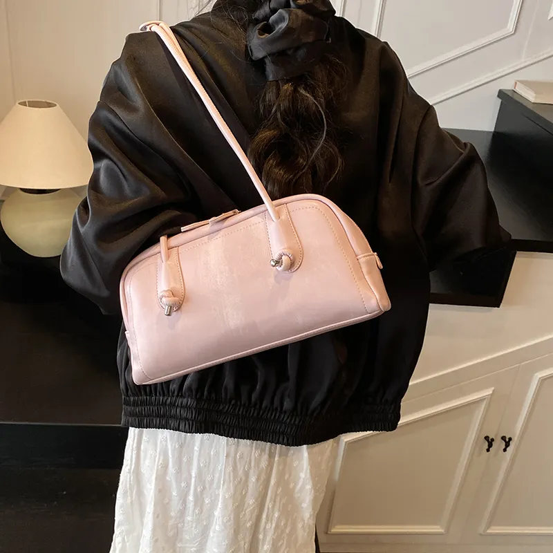 Yi Brigade PU Shoulder Bag Women's Pink/Yellow/Black/Green/White-11