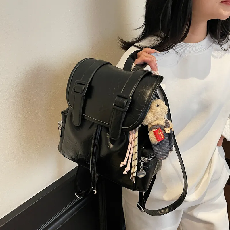Bansusu PU Backpack Women's Black/White/Brown/Silver-1