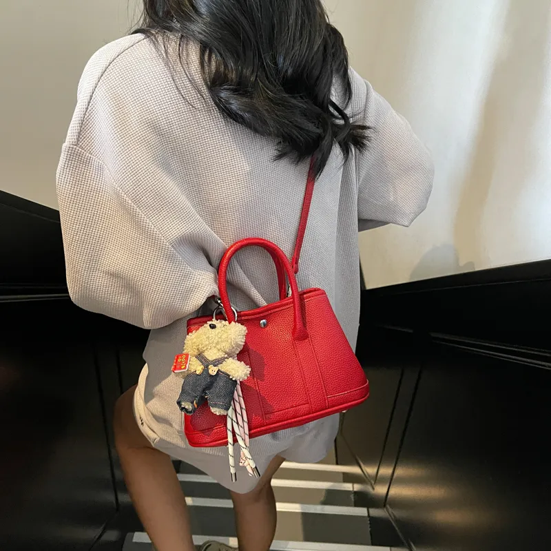 Bansusu PU Handbag Regular Women's White Brown Khaki Pink Red Black Yellow-18