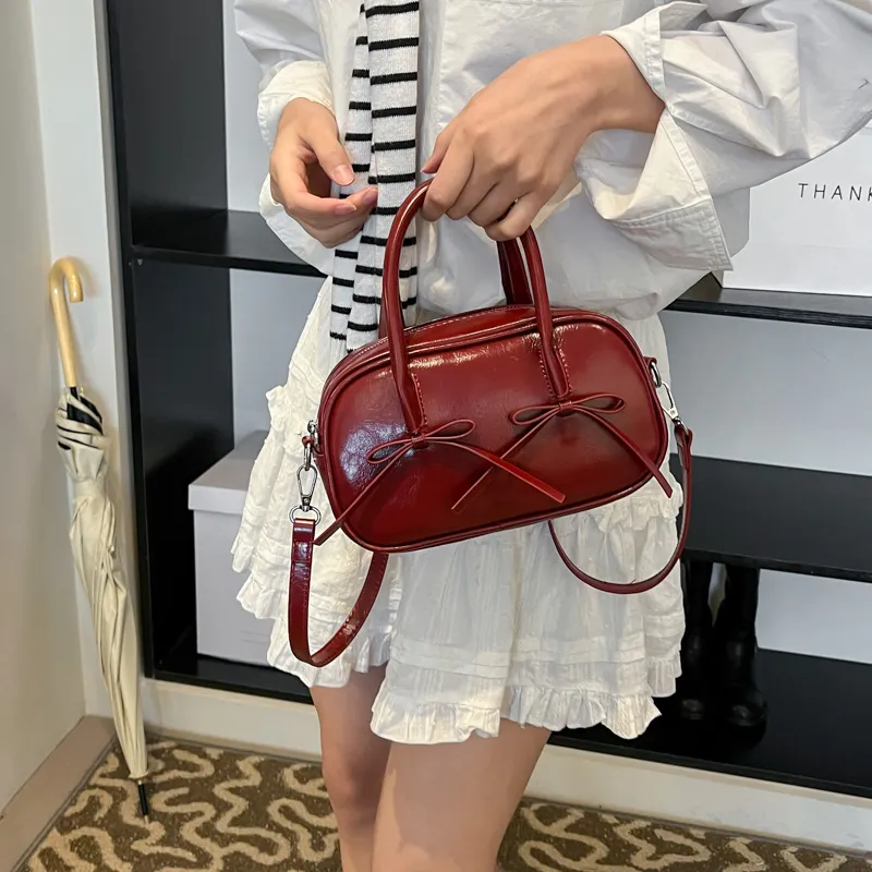 Yi Brigade PU Handbag Regular Women's White/Silver/Black/Red/Coffee/Brown-9